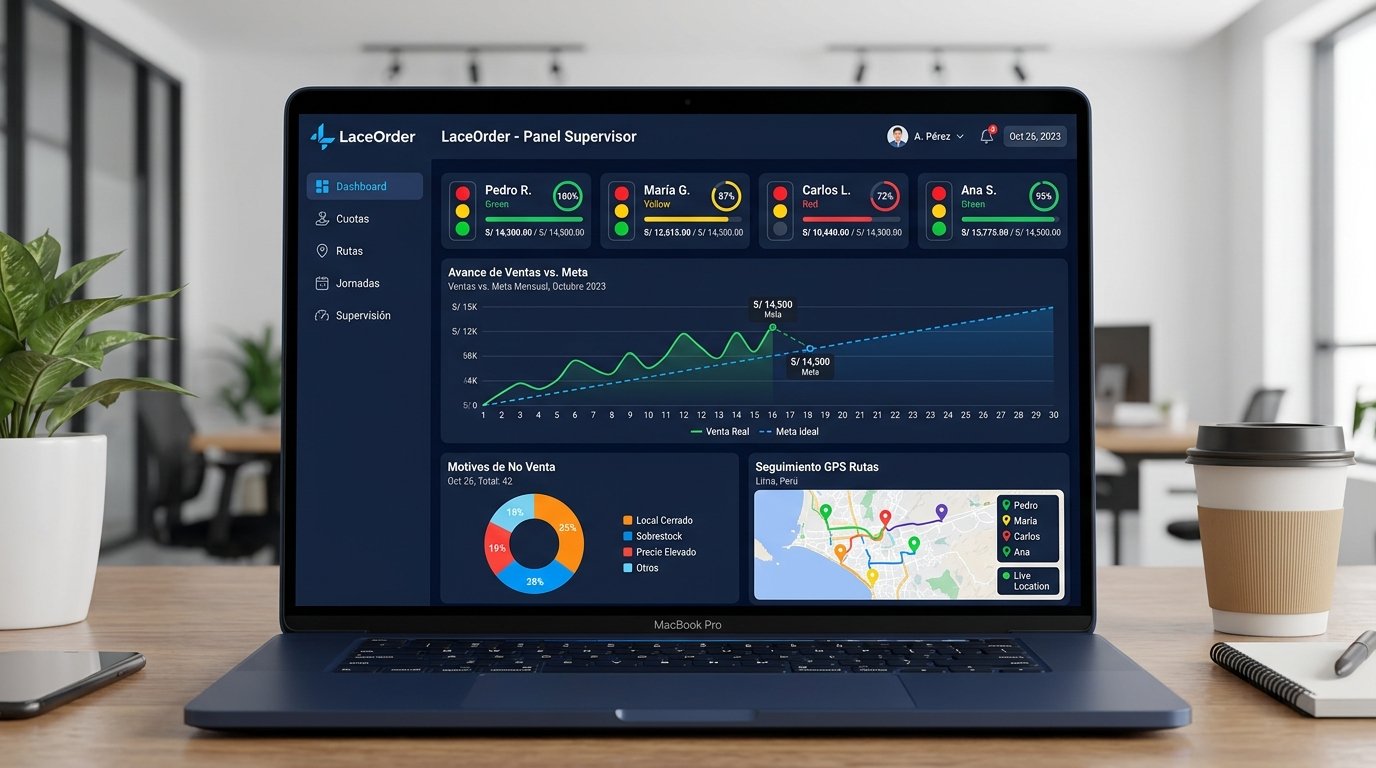 Panel de Supervisión LaceOrder — Tablero semáforo y GPS en tiempo real